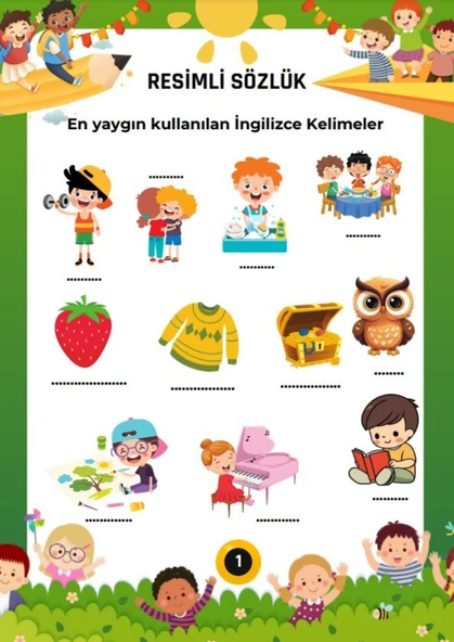 Çocuklar İçin Resimli İngilizce YAZ-SİL Sözlük (250 Temel Sözcük) - 2