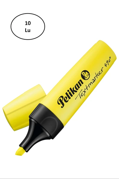 Pelikan 490 Fosforlu İşaretleme Kalemi Sarı 10 Lu - 3