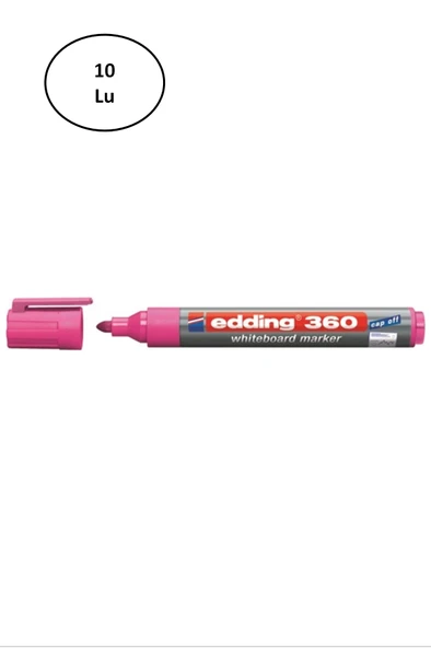 Edding Beyaz Tahta Kalemi Pembe (E-360) ED36009 10'lu