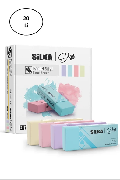 Silka Pastel Silgi 4 Renk 20Li