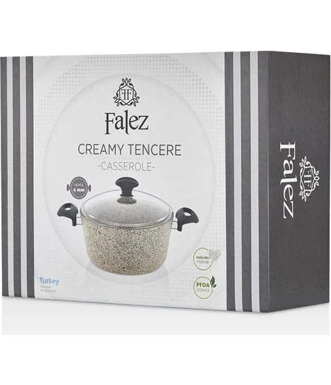Falez Creamy Granit 28 Cm Derin Tencere - 7