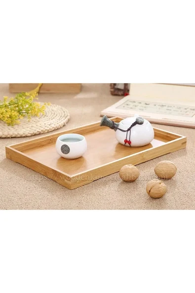 Bambu Çok Amaçlı Düzenleyici Sunum Tepsisi (33 Cm X 22 Cm) Royaleks-81287 - 6