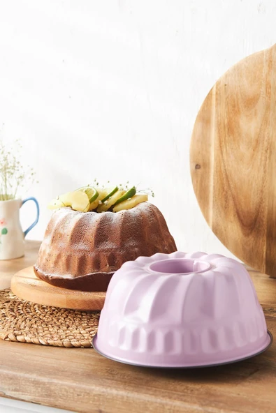 Multicake Karbon Çelik Dilimli Kek Kalıbı 23 Cm Lila - 2