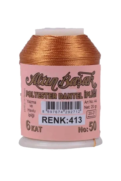 3 Adet Altınbaşak Oya ve Dantel İpi 20 gr - Royaleks - No: 413 - 3