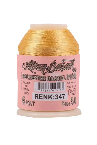 3 Adet Altınbaşak Oya ve Dantel İpi 20 gr - Royaleks - No: 347 - 040 - 505 - 3
