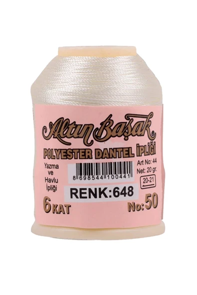 3 Adet Altınbaşak Oya ve Dantel İpi 20 gr - Royaleks - No: 648 - 693 - 022 - Resim 3