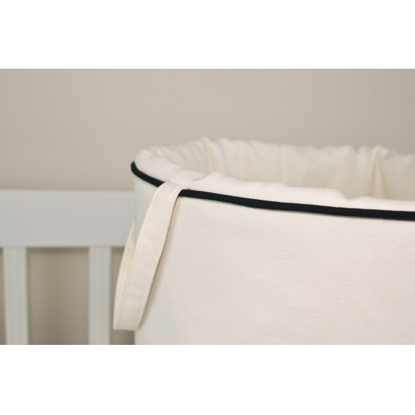 HS Hometex Kuzu Nakışlı Bez Kirli & Oyuncak Sepeti - 4