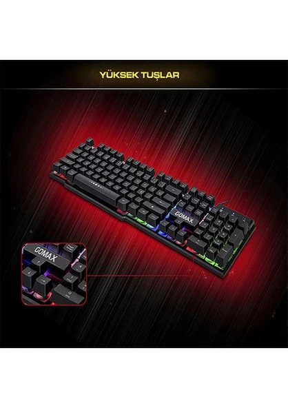K2 Rgb Klavye ışıklı oyuncu klavyesi - 3