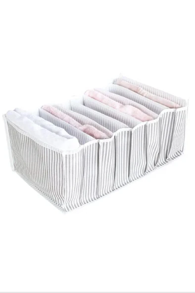 Çizgili Akordiyon Organizer L Boy 24x37x18 Cm Royaleks-EV354