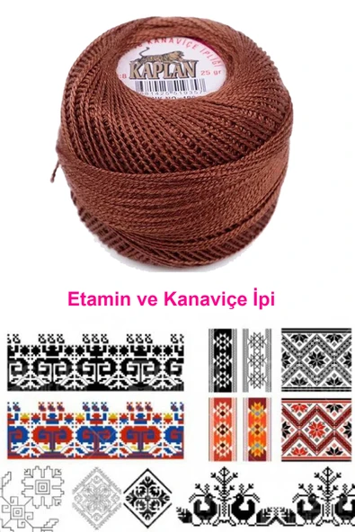 Kaplan Etamin Ve Kanaviçe İpi 8 No Kod/Renk: 400 - Royaleks - Resim 2