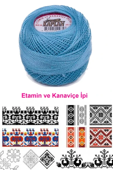 Kaplan Etamin Ve Kanaviçe İpi 8 No Kod/Renk: 293 - Royaleks - Resim 2
