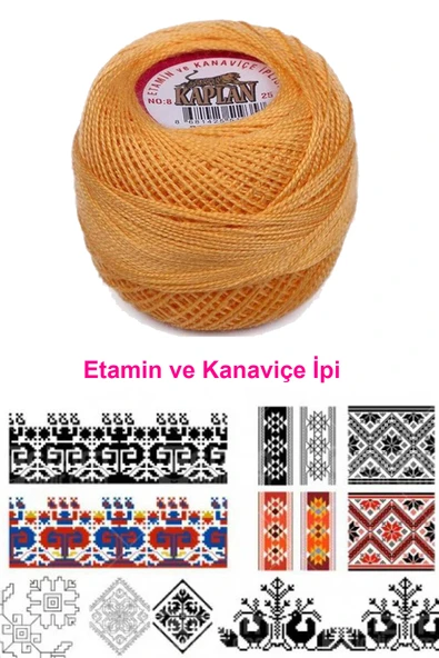 Kaplan Etamin Ve Kanaviçe İpi 8 No Kod/Renk: 444 - Royaleks - Resim 2