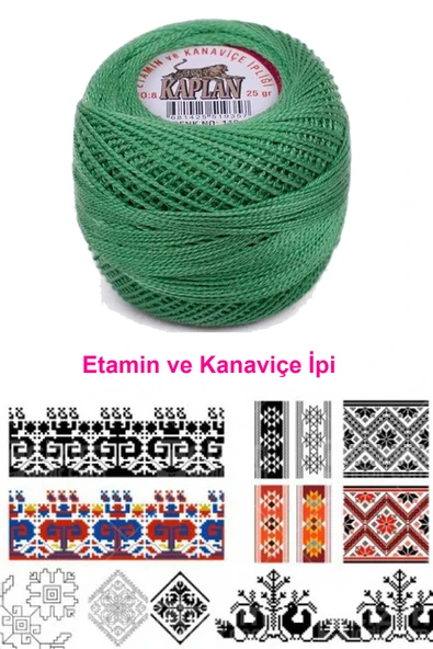 Kaplan Etamin Ve Kanaviçe İpi 8 No Kod/Renk: 110 - Royaleks - Resim 2