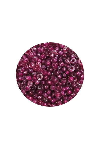 Dökme Cam Kum Boncuk (11/0) 2 mm - 20 Gram -  Mor - BNC005 - 2