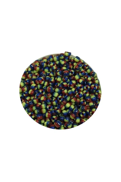 Dökme Cam Kum Boncuk (11/0) 2 mm - 20 Gram -  Üç Renkli - BNC032 - 2