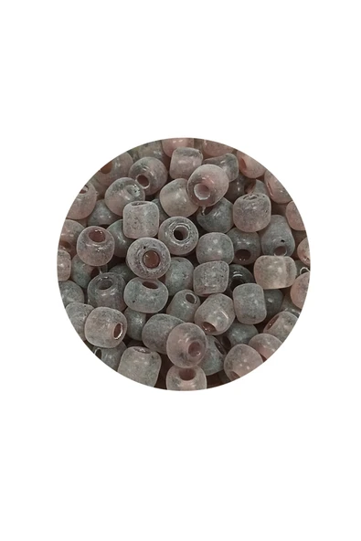 Dökme Cam Kum Boncuk Büyük Boy (6/0) 4 mm - 60 Gram - Şeffaf Gri - BNC141 - Resim 2