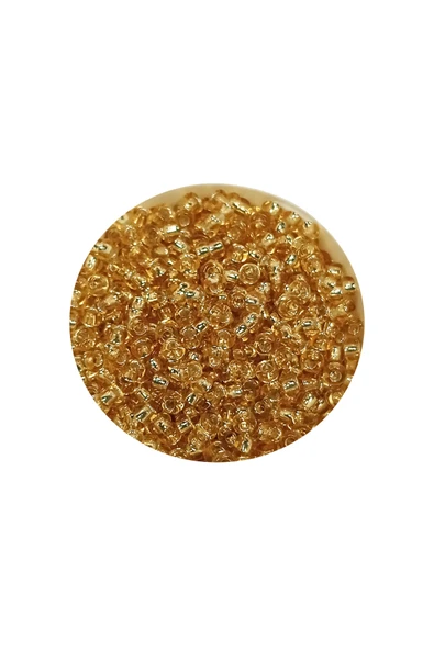 Dökme Cam Kum Boncuk (11/0) 2 mm - 20 Gram -  Şeffaf Bal Rengi - BNC033 - 2