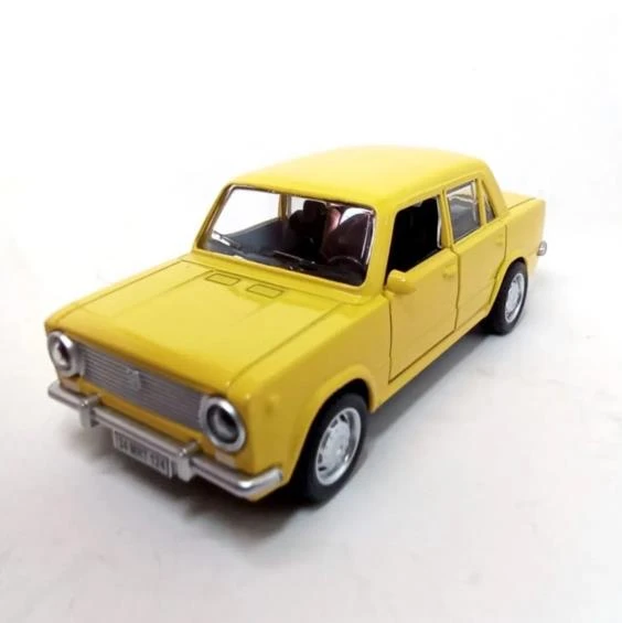 Oyuncak Metal Model Araba 1/36 Çek Bırak Sarı Hacı Murat 124