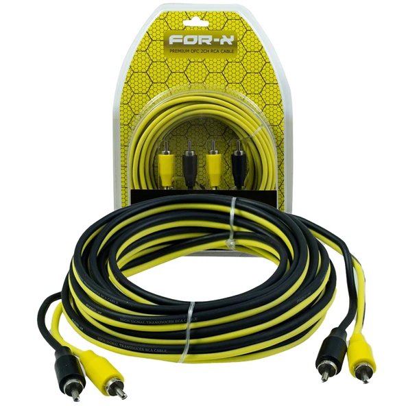 FOR-X X-25RCA 2 RCA + 2 RCA 5 METRE OTO ANFİ KABLOSU