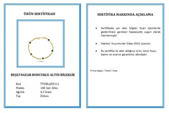 Beşli Nazar Boncuklu Altın Bileklik - 7