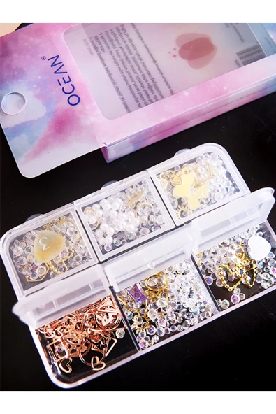 Tırnak Süsleme ve Makyaj Taşı Kolay Uygulanabilir Nail Art Tırnak Süsleme ve Makyaj Taş Set