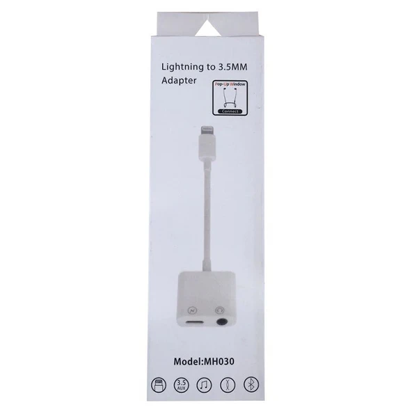 POWERMASTER MH030 IPHONE KABLO TİP ŞARJ VE LIGHTNING KULAKLIK ÇOKLAYICI - 2