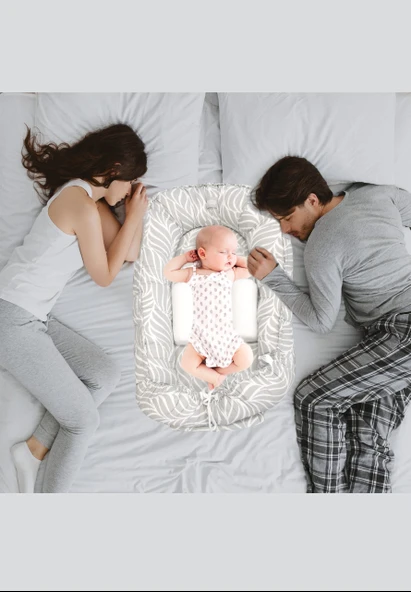 Gri Renkli Lüks Anne Baba Yanı - 2