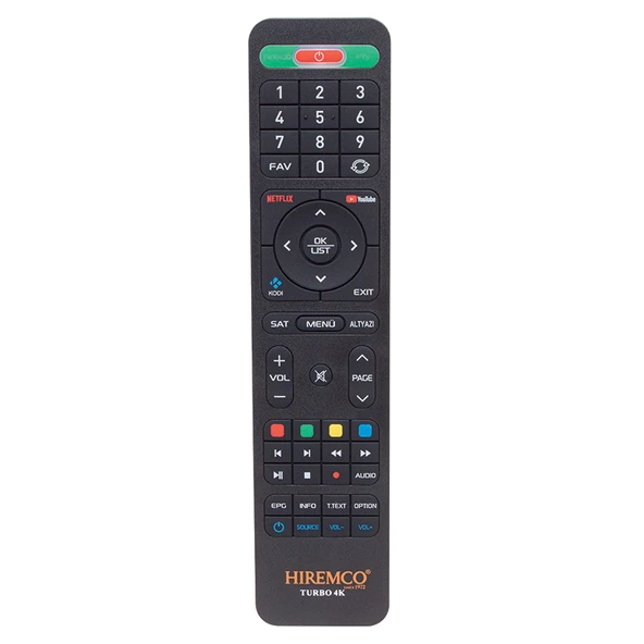 WEKO KR HIREMCO TURBO 4K NETFLIX-YOUTUBE TUŞLU HD UYDU KUMANDASI (4181=16923)