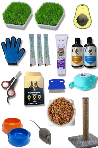 vet advice Kedi Full Parça Ürün Bakım Seti 19 Parça ürün görseli 1