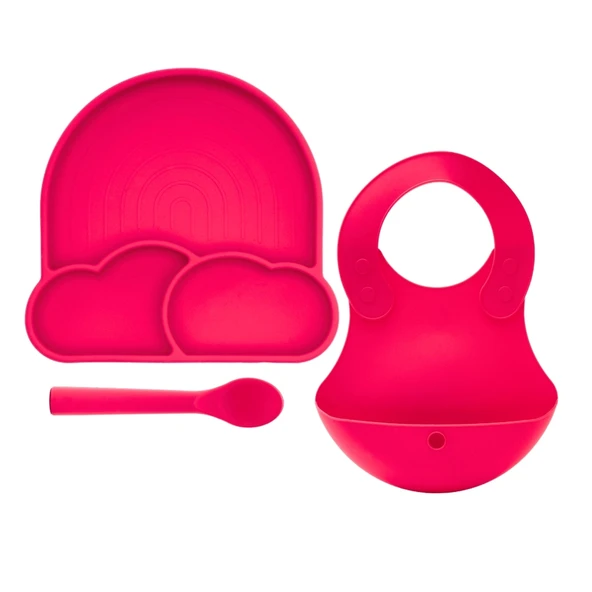 Babychefs Silikon Bebek Beslenme Seti 6 Parça-Pembe - 6