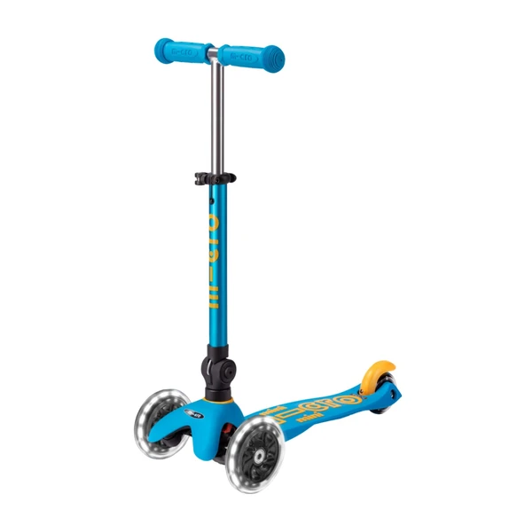 Micro Mini Scooter Deluxe Foldable 3 Tekerlekli Scooter LED Ocean Blue Mavi 2-5 Yaş - 7