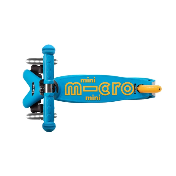 Micro Mini Scooter Deluxe Foldable 3 Tekerlekli Scooter LED Ocean Blue  Mavi 2-5 Yaş - 10