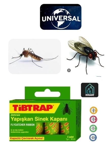 Üniversal  Sinek Kapanı Sallanan Asılan Yapışkan  4lü Bandı