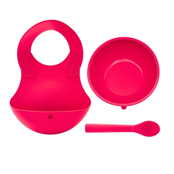 Babychefs Silikon Bebek Beslenme Seti 6 Parça-Pembe - 7