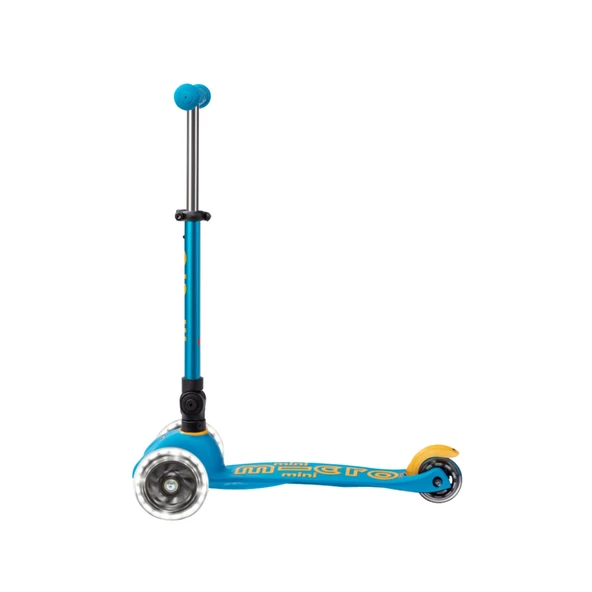 Micro Mini Scooter Deluxe Foldable 3 Tekerlekli Scooter LED Ocean Blue Mavi 2-5 Yaş - 10
