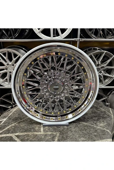 kormetal 18 inç 5x112 BBS RS2 JETTA GOLF CİVİC UYUMLU Krom Jant Modeli Volkswagen Honda (4 ADET)
