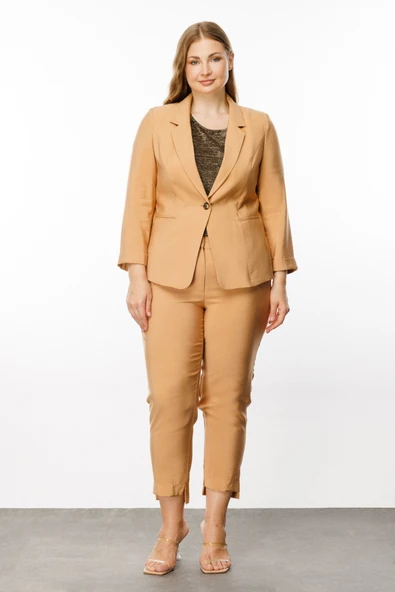 Ekol Kadın Oversize 3/4 Kol Minimalist Ceket - 6