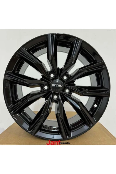 arceo 17" (inç) 5x100 KAPSTADT WOLKSVA POLO İBİZA EGEA DOBLO UYUMLU Siyah Jant Modeli 4 ADET
