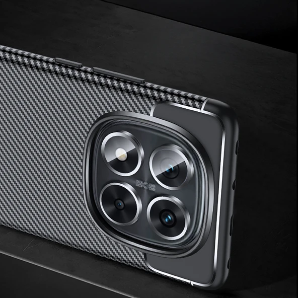 Xiaomi Poco X7 Kılıf Karbon Görünümlü Silikon Kılıf Zr-Ngro - Resim 3