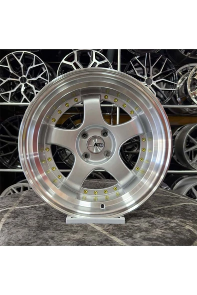 arceo 16" inç 4x100 SSR 9-10 OFSET UYUMLU GOLD BONCUK Gümüş Jant Modeli 4 Adet