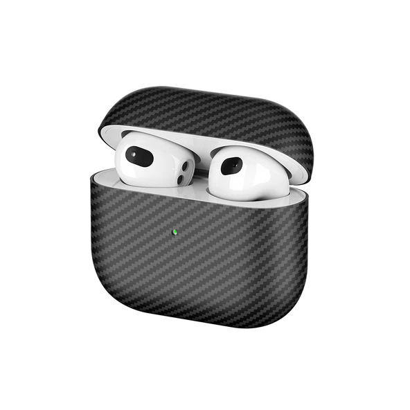 Apple Airpods 3. Nesil Uyumlu Kılıf 600D Karbon Fiber Yapılı Kulaklık Kılıfı 43