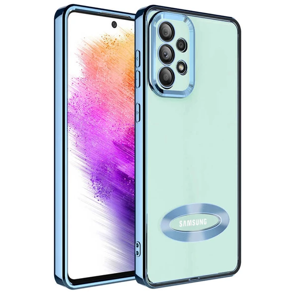 Samsung Galaxy A73 5G Kılıf Kamera Korumalı Logo Gösteren Silikon Zr-Omega