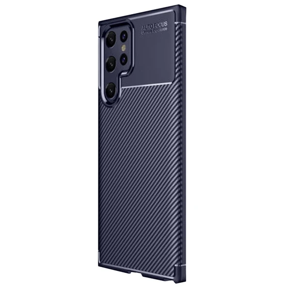 Samsung Galaxy S25 Ultra Kılıf Karbon Görünümlü Silikon Kılıf Zr-Ngro