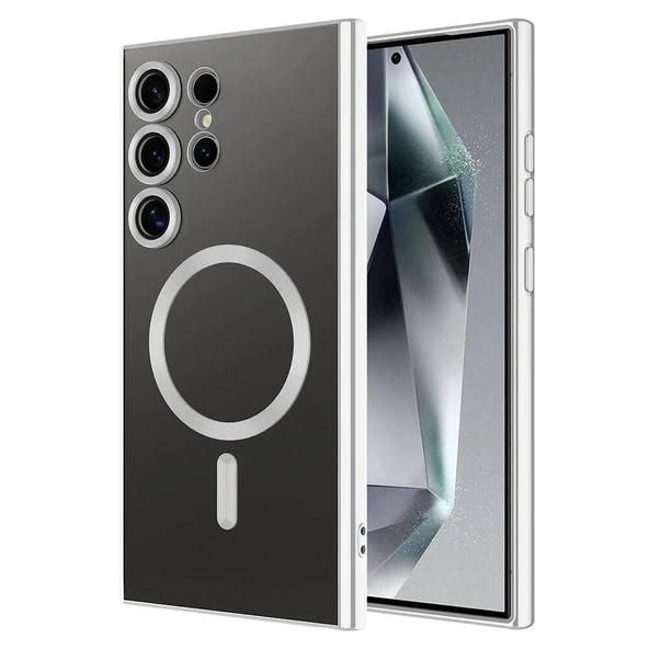 Samsung Galaxy S24 Ultra Kılıf Şeffaf Renkli Kenar Silikon Zr-Demre ürün görseli 1