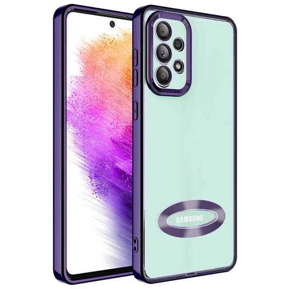 Samsung Galaxy A32-4G Kılıf Kamera Korumalı Logo Gösteren Silikon Zr-Omega