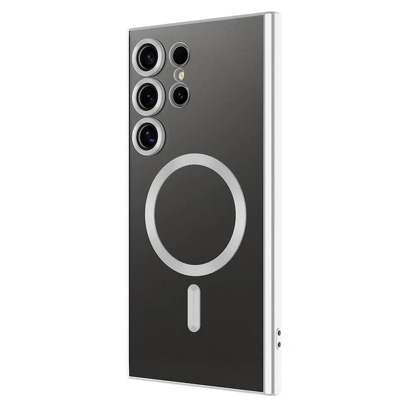 Samsung Galaxy S24 Ultra Kılıf Şeffaf Renkli Kenar Silikon Zr-Demre - Resim 2