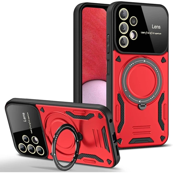 Samsung Galaxy A32-4G Kılıf Kamera Korumalı Lensli Standlı Azn-JoyLens ürün görseli 1