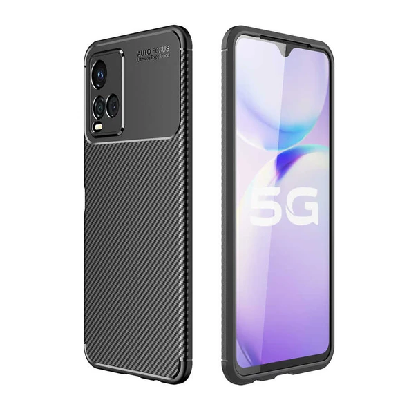 Vivo Y33S / Y21S / Y21 Kılıf Karbon Görünümlü Silikon Kılıf Zr-Ngro ürün görseli 1