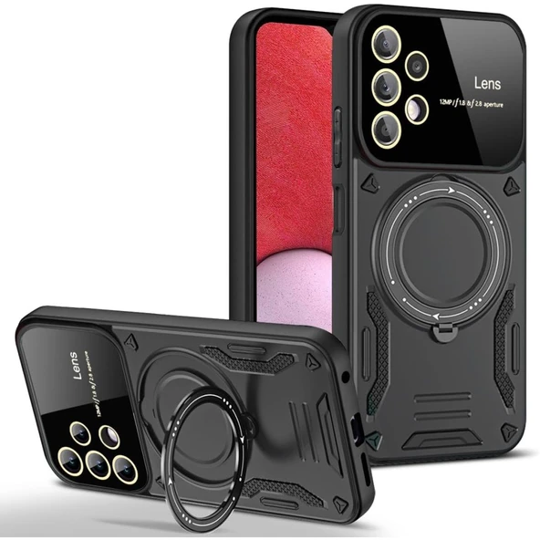 Samsung Galaxy A32-4G Kılıf Kamera Korumalı Lensli Standlı Azn-JoyLens ürün görseli 1