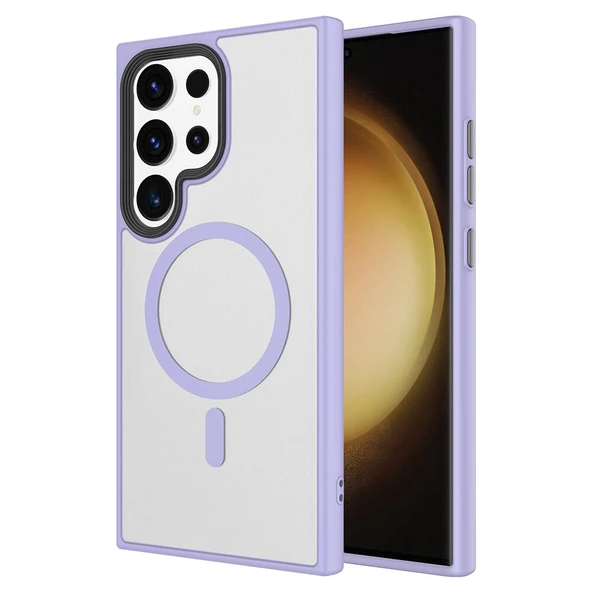 Samsung Galaxy S24 Ultra Kılıf Sert PC Arka Yüzey Magsafe Wireless Şarj Özellikli Zr-FletMagesafe ürün görseli 1